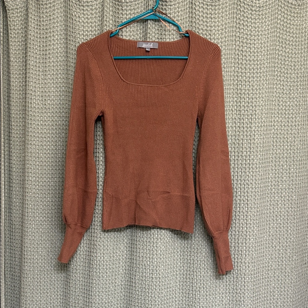 Marled Scoop Neck Sweater